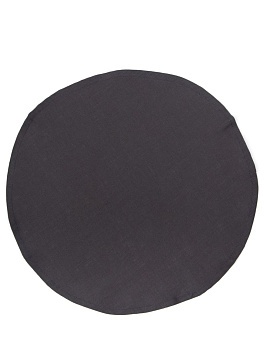 Салфетка круглая изо льна цвет графит