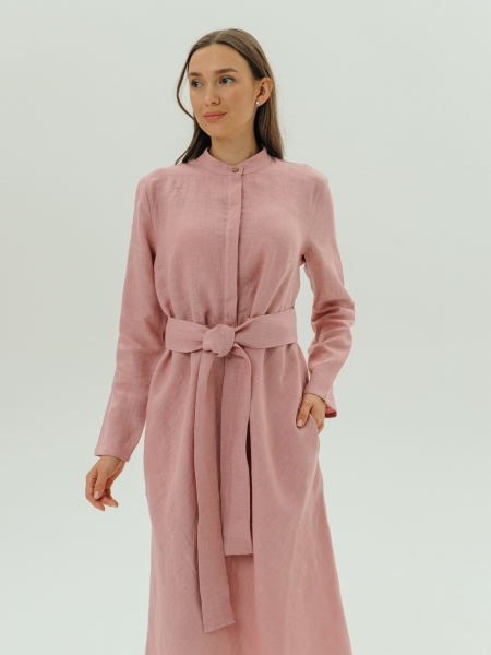 Льняной пояс Parma dusty rose