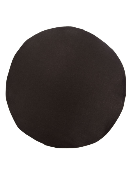 Салфетка круглая изо льна цвет черный