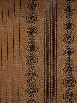 Ткань полульняная Горчичная елочка арт.418-310