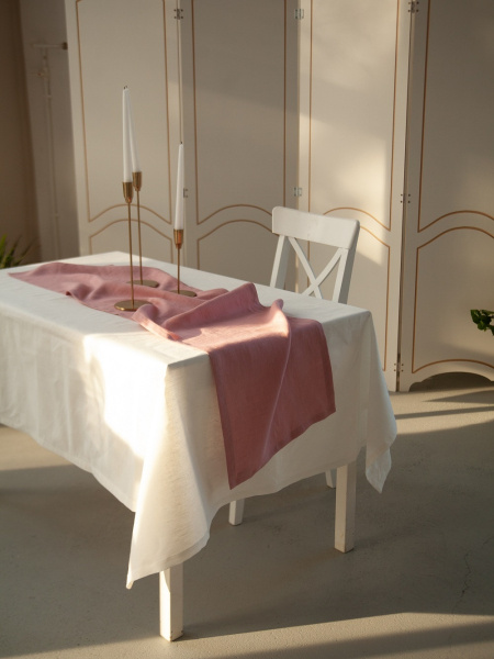 Дорожка льняная Hygge dusty rose