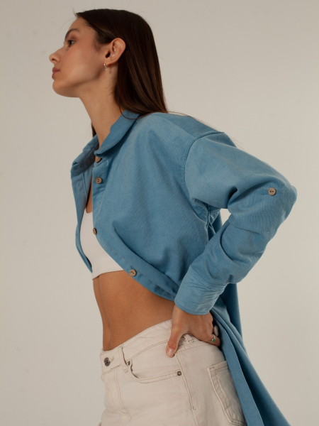 Рубашка velvet Celine sky