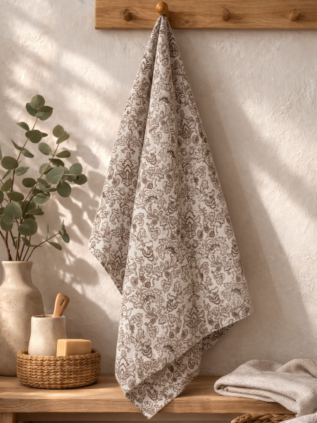 Полотенце льняное Узорное цвет 2