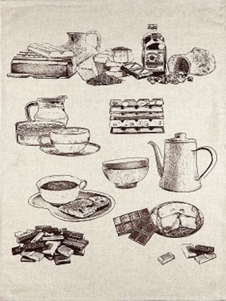 Полотенце льняное Какао