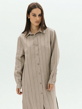 Платье-рубашка Fresh limited green stripe