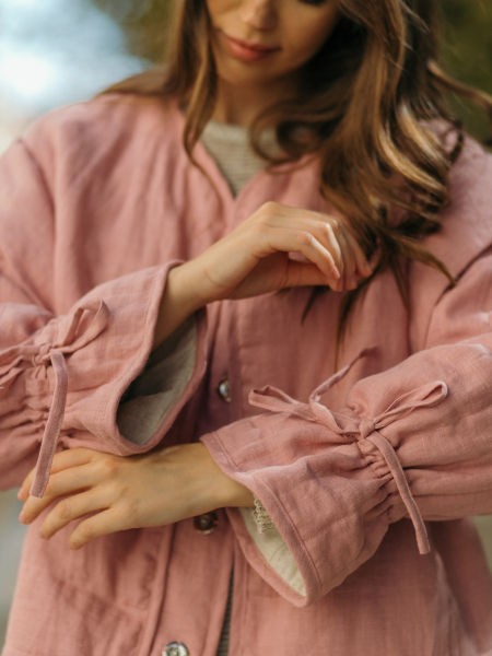 Куртка-жилет Boho dusty rose