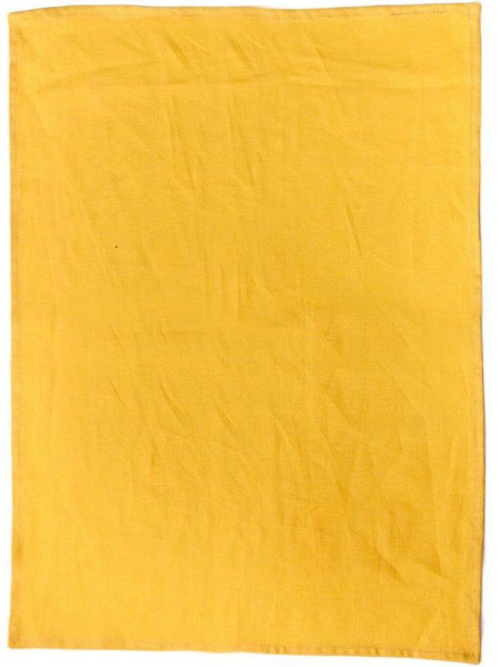 Полотенце льняное цвет желтый