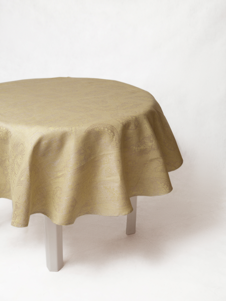 Скатерть льняная Альбион цвет 2 круглая  без салфеток