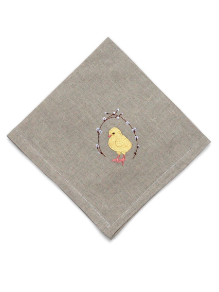 Салфетка льняная Цыпленок