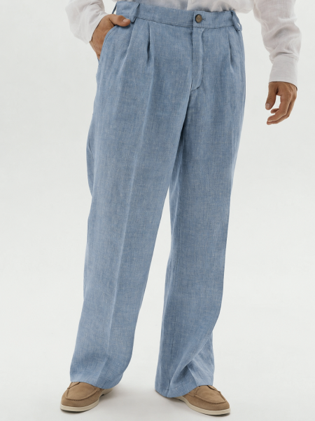 Брюки Wide limited blue melange