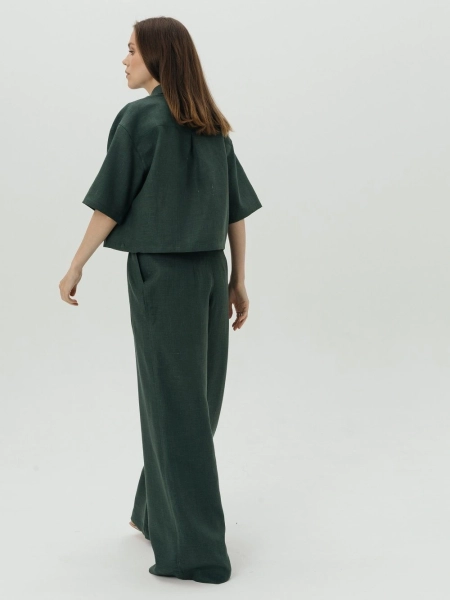 Брюки-палаццо Parisian limited green