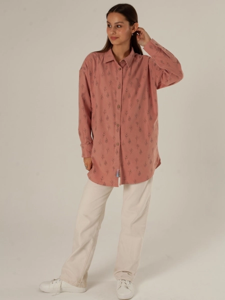 Рубашка flannel Celine limited dusty rose trees