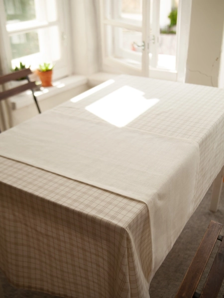 Дорожка льняная Hygge white