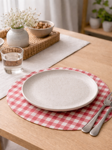 Салфетка круглая изо льна Прованс