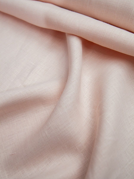 Ткань изо льна Нежно-розовая арт.991