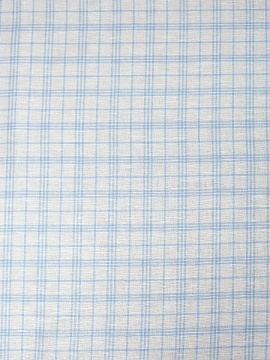 Ткань полульняная бело-голубая клетка арт.570