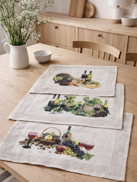 Набор льняных полотенец для кухни Дионис