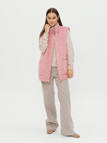 Жилет стеганый Snezhno dusty rose
