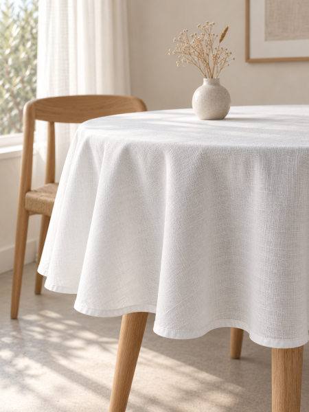 Скатерть круглая ECO Together white