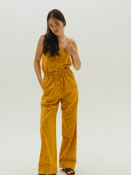 Брюки flannel Levanto limited mustard trees