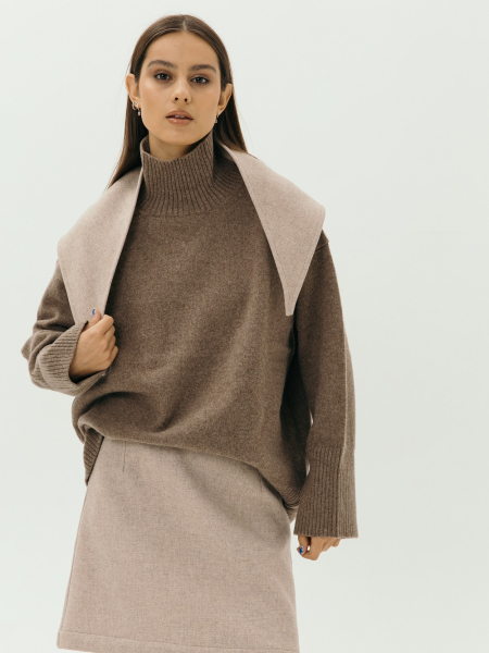 Юбка wool Bertha natural