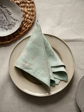 Салфетка льняная Огуречный принт