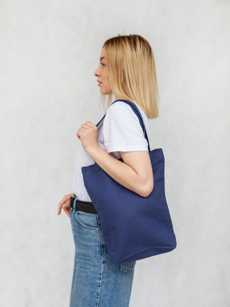 Сумка льняная Джорджия цвет синий