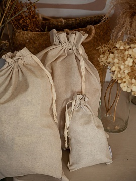 Мешочек для хлеба/круп серо-бежевый