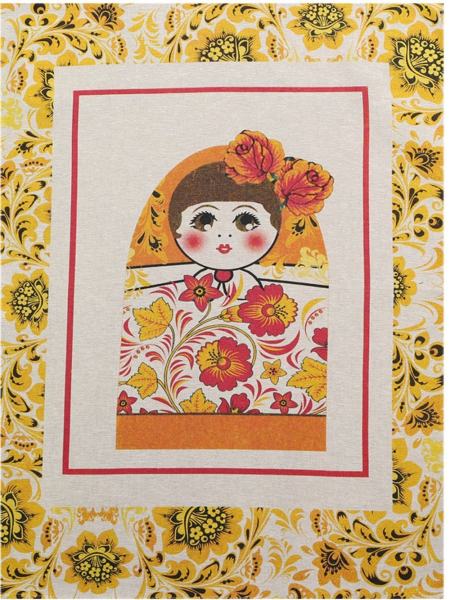 Полотенце льняное Матрёшка