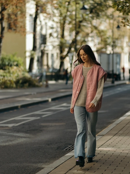 Куртка-жилет Boho dusty rose