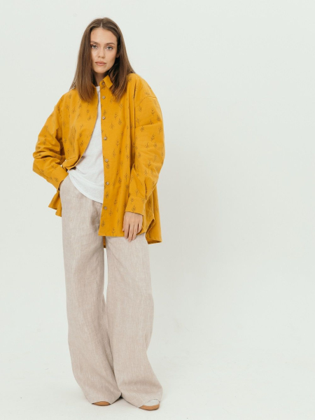 Рубашка flannel Liberty limited mustard trees