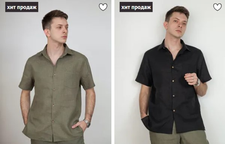 Обновлен каталог мужской одежды - НОВЫЕ мужские рубашки из льна. Хит сезона 2021!