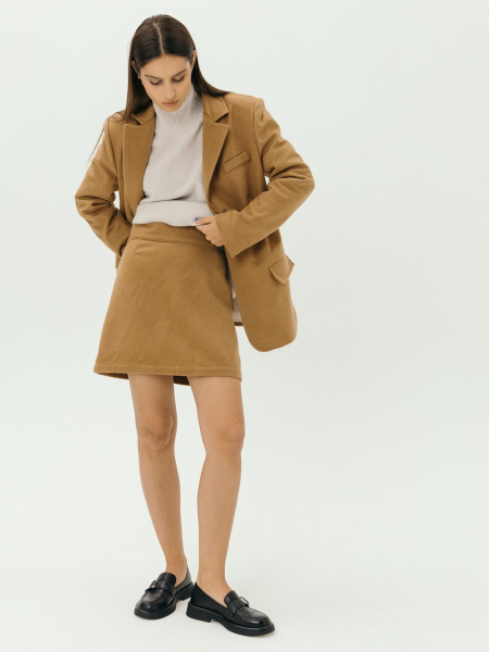 Юбка wool Bertha limited mustard