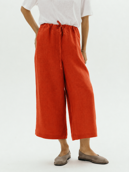Брюки-кюлоты Kaia limited terracotta