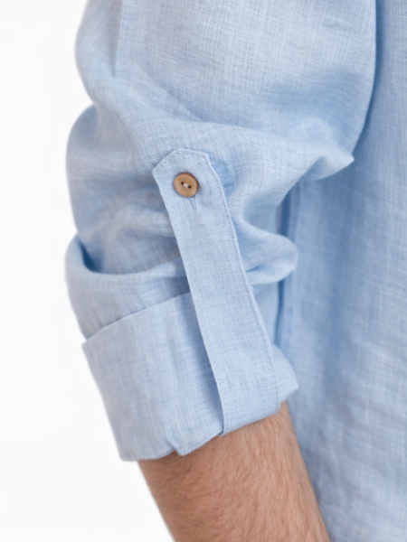Рубашка полульняная Priboy sky