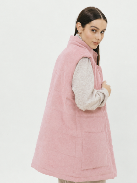 Жилет стеганый Snezhno dusty rose