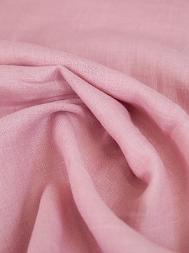 Умягченная льняная ткань Пыльная роза арт.1128-1