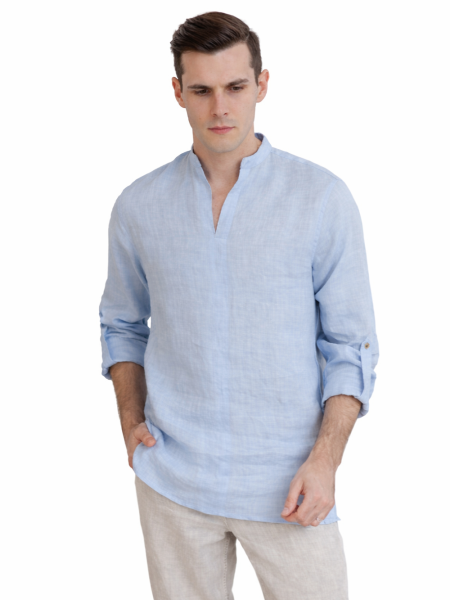 Рубашка полульняная Priboy sky