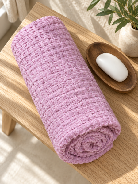 Полотенце вафельное Marshmallow dusty rose