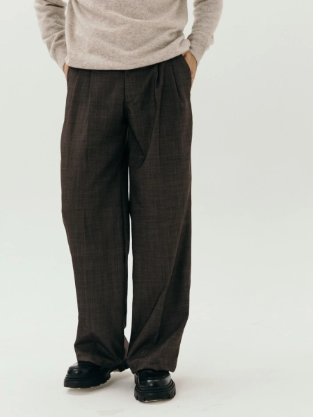 Брюки wool Wide limited chocolate