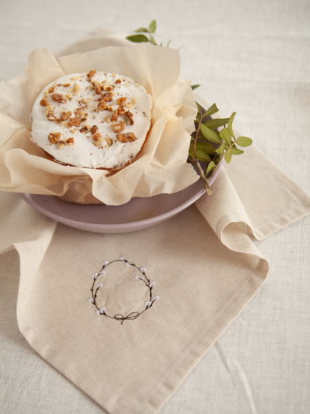 Салфетка льняная Вербное воскресенье