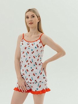 Пижама Serenity limited white cherry