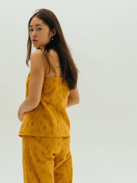 Топ Daisy flannel limited mustard trees