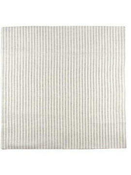 Льняная наволочка квадратная Серая полоса