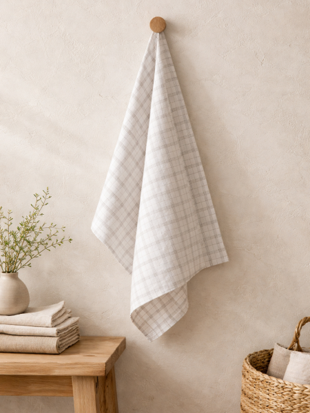 Полотенце льняное Клетчатое цвет 2