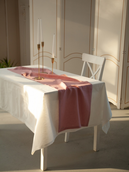 Дорожка льняная Hygge dusty rose