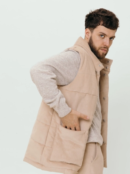 Жилет стеганый velvet Snowfall limited beige