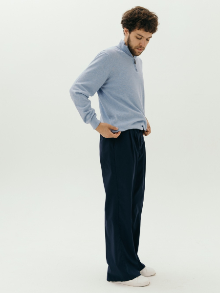 Брюки wool Wide limited sea