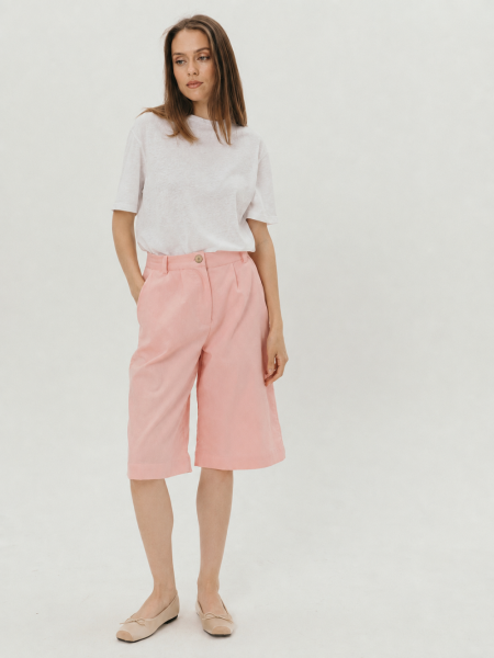 Шорты-бермуды velvet Parisian dusty rose
