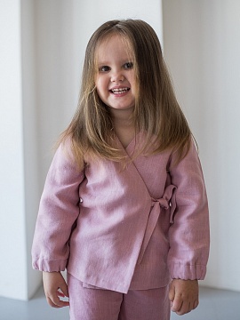 Ветровка детская на завязках dusty rose